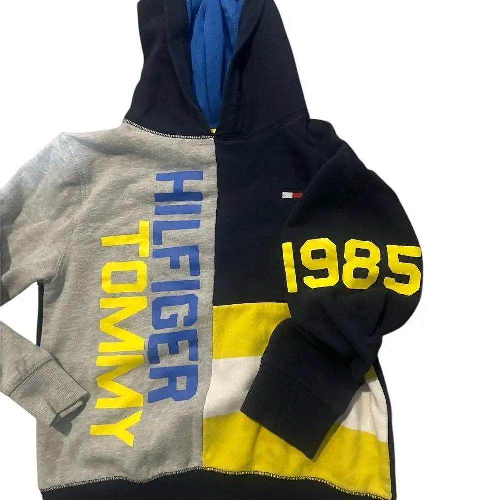 Youth Tommy Hilfiger Color Block 1985 Hoodie, Large 12/14, Cotton Blend